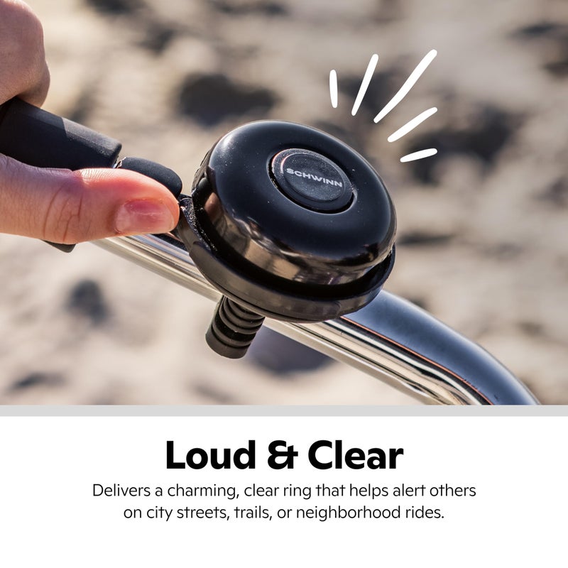 Schwinn Classic Bike Bell, Black, Stylish Ringer for Bikes, Easy Universal Handlebar Mount, Audible Sound for Safety, Lightweight Bicycle Bell for Adults and Kids - Image 4